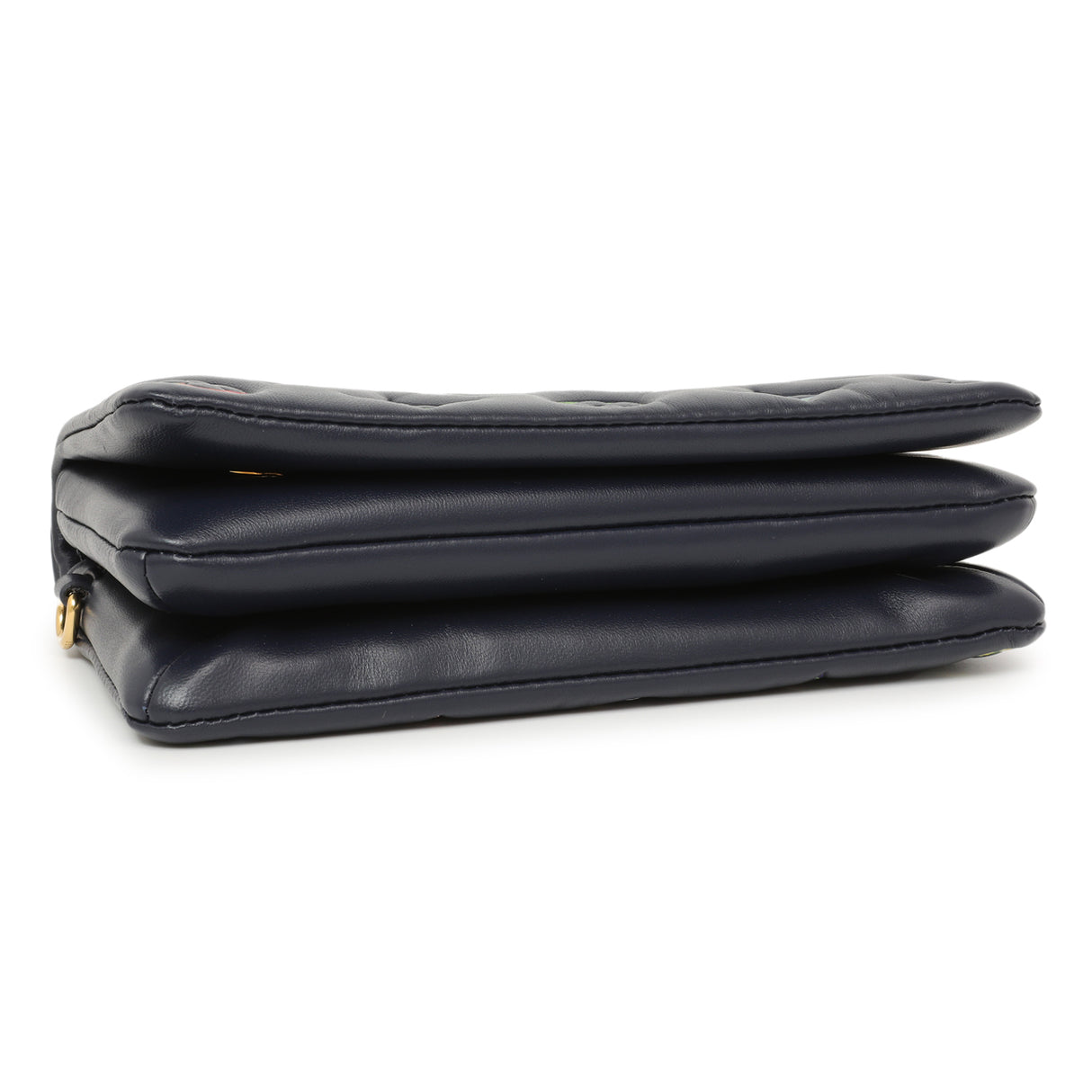 Louis Vuitton Navy LV Garden Embossed Lambskin Pochette Coussin Handbags Louis Vuitton