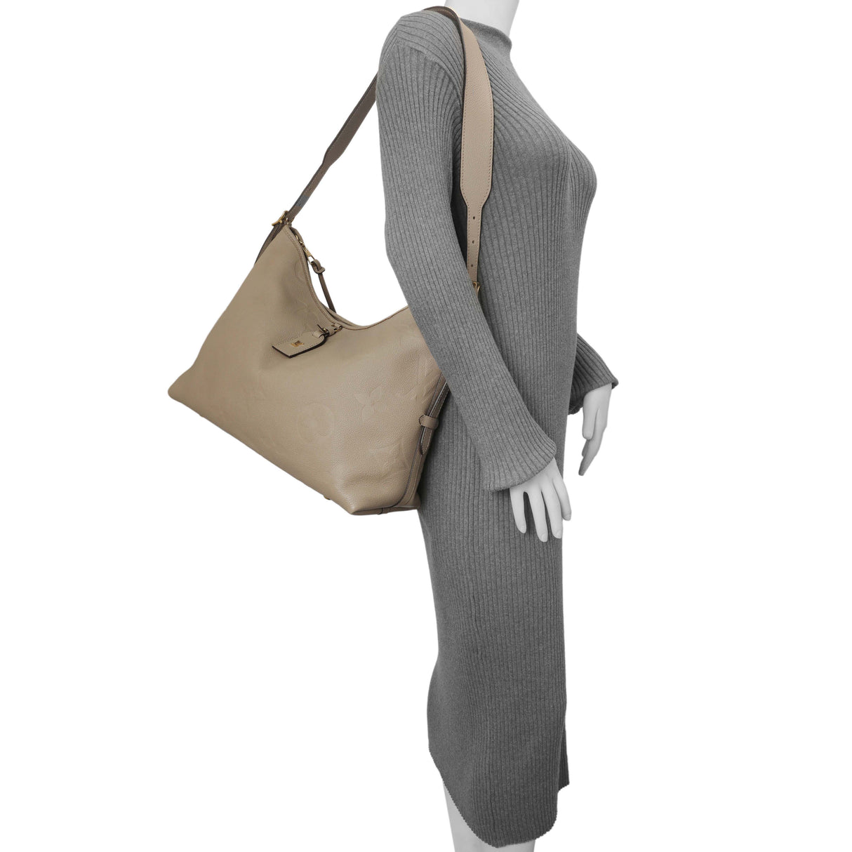 Louis Vuitton Tourterelle Empreinte Monogram Giant Carryall MM Handbags Louis Vuitton