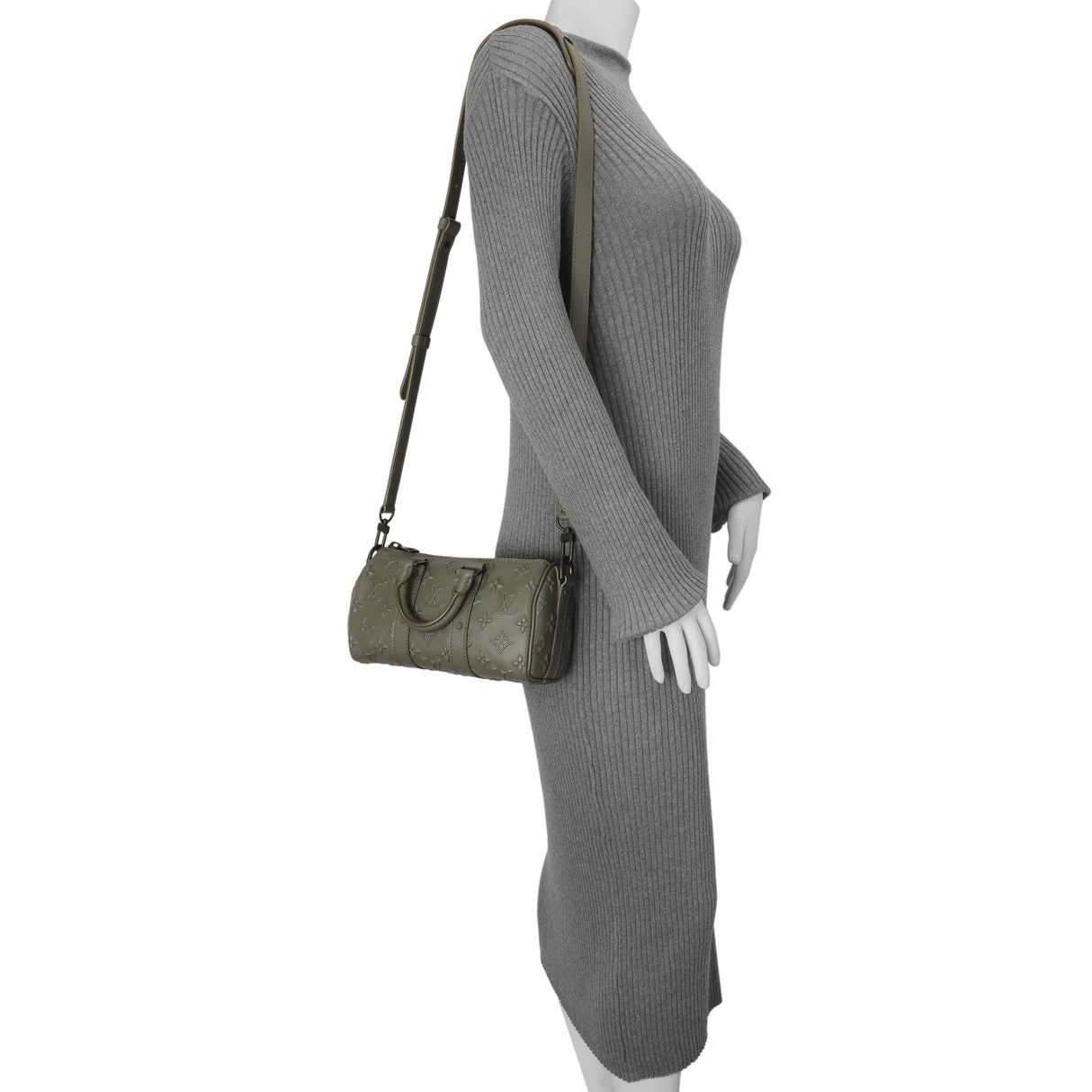 Louis Vuitton Khaki Monogram Seal Keepall XS Handbags Louis Vuitton