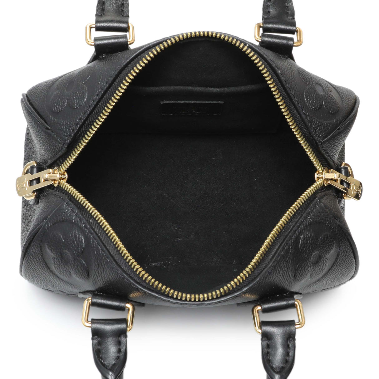 Louis Vuitton Black Empreinte Monogram Giant Speedy Bandouliere 20