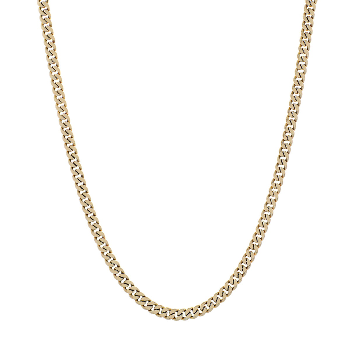 10K Yellow Gold Italian Curb Chain Fine Jewellery Modaselle
