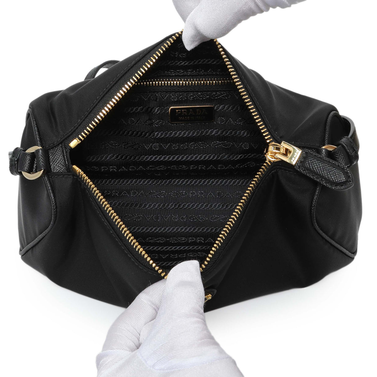 Prada Black Re-Nylon Pouch Shoulder Bag Handbags Prada