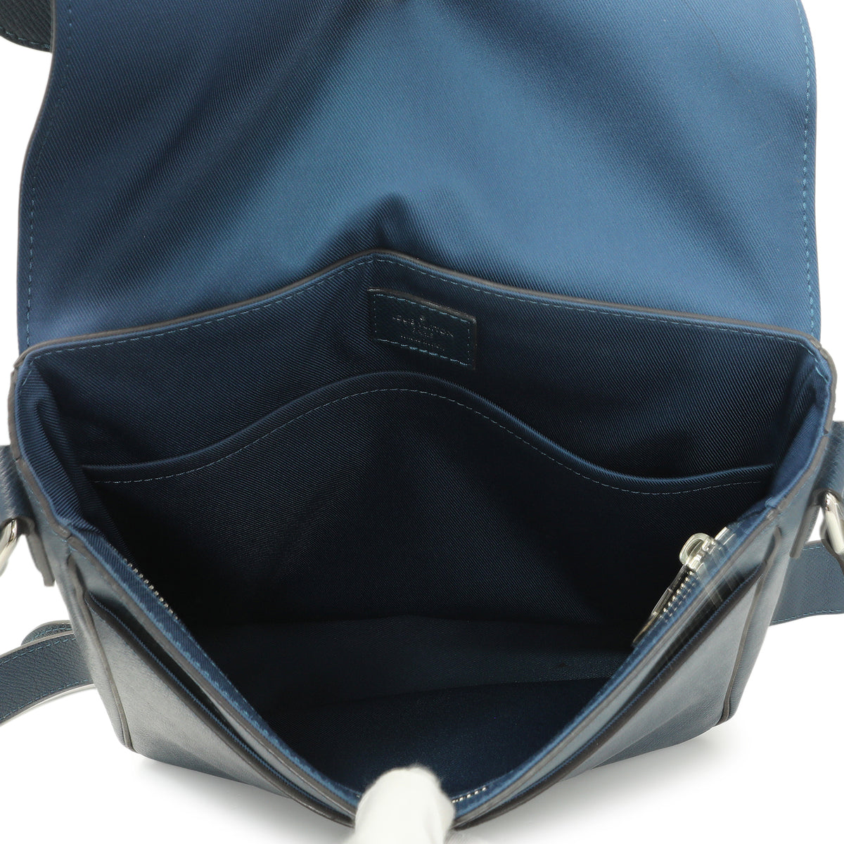 Louis Vuitton Blue Taiga Roman PM Messenger Handbags Louis Vuitton