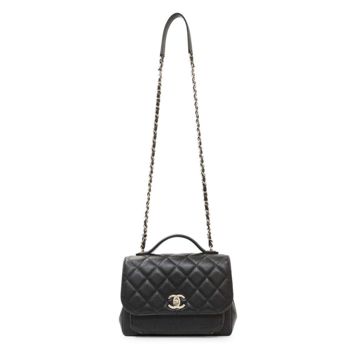 Chanel Black Caviar Medium Business Affinity Flap Handbags Chanel
