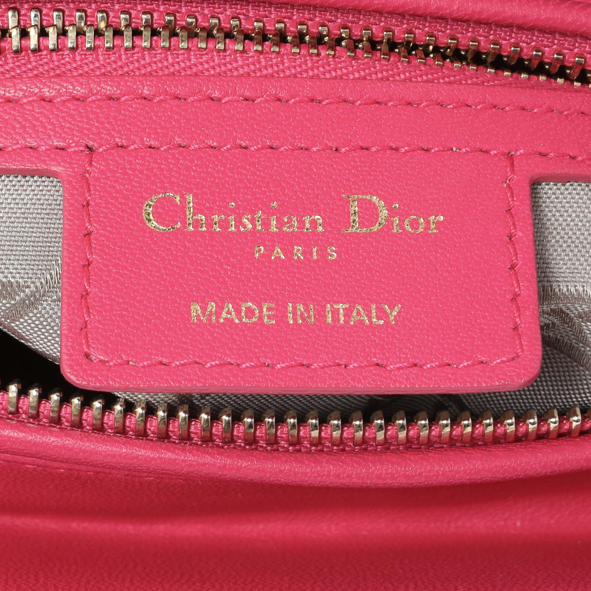 Christian Dior Pink Lambskin Cannage Medium Lady Dior Handbags Christian Dior