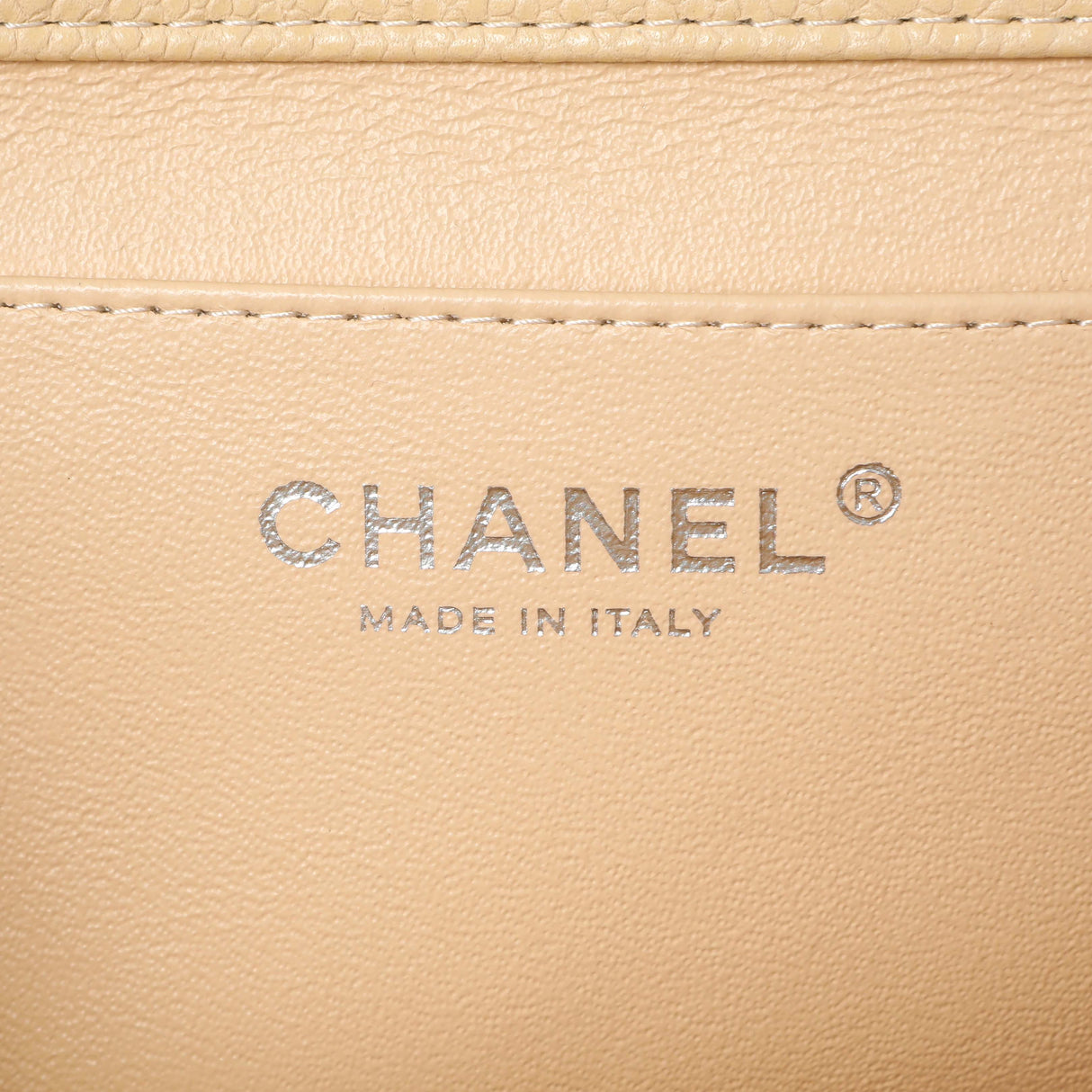 Chanel Beige Quilted Caviar Clutch With Chain Flap Handbags Chanel