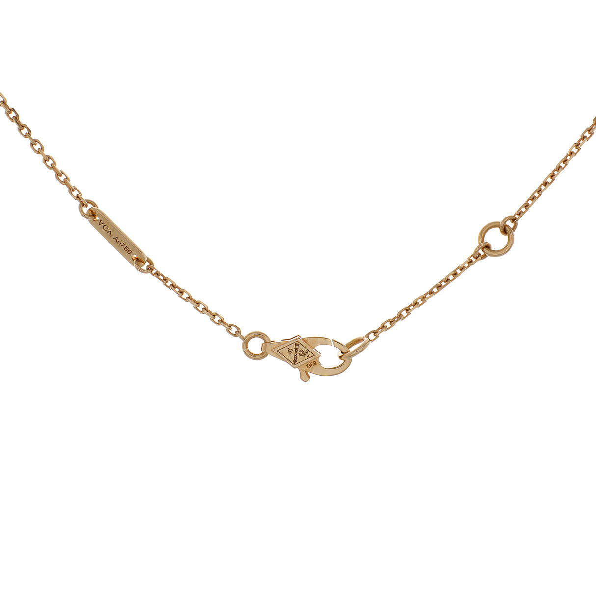 Van Cleef & Arpels 18K Rose Gold Carnelian Sweet Alhambra Pendant Designer Jewellery Van Cleef and Arpels