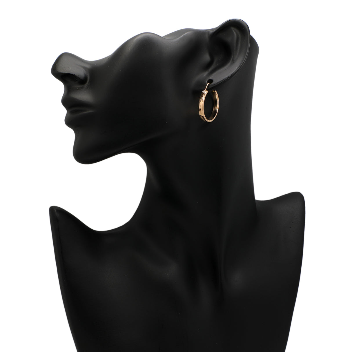 18K Yellow Gold Hoop Earrings Fine Jewellery Modaselle