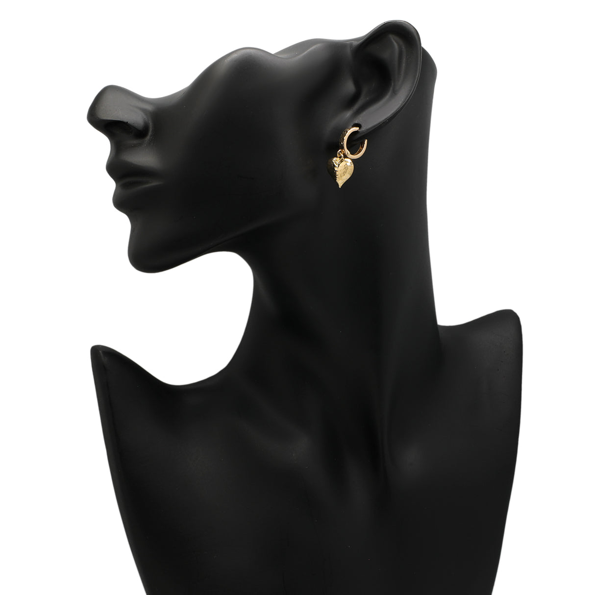 18K Yellow Gold Heart Drop Earrings Fine Jewellery Modaselle