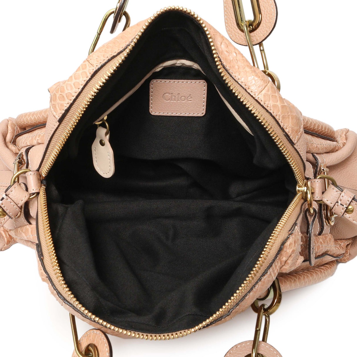 Chloe Nude Python Medium Paraty Handbags Chloe