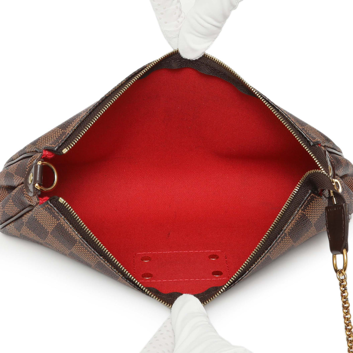 Louis Vuitton Damier Ebene Eva Clutch Handbags Louis Vuitton