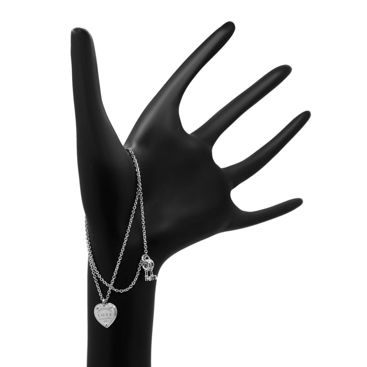 Tiffany & Co. Sterling Silver Love Heart Tag Key Bracelet Designer Jewellery Tiffany and Co