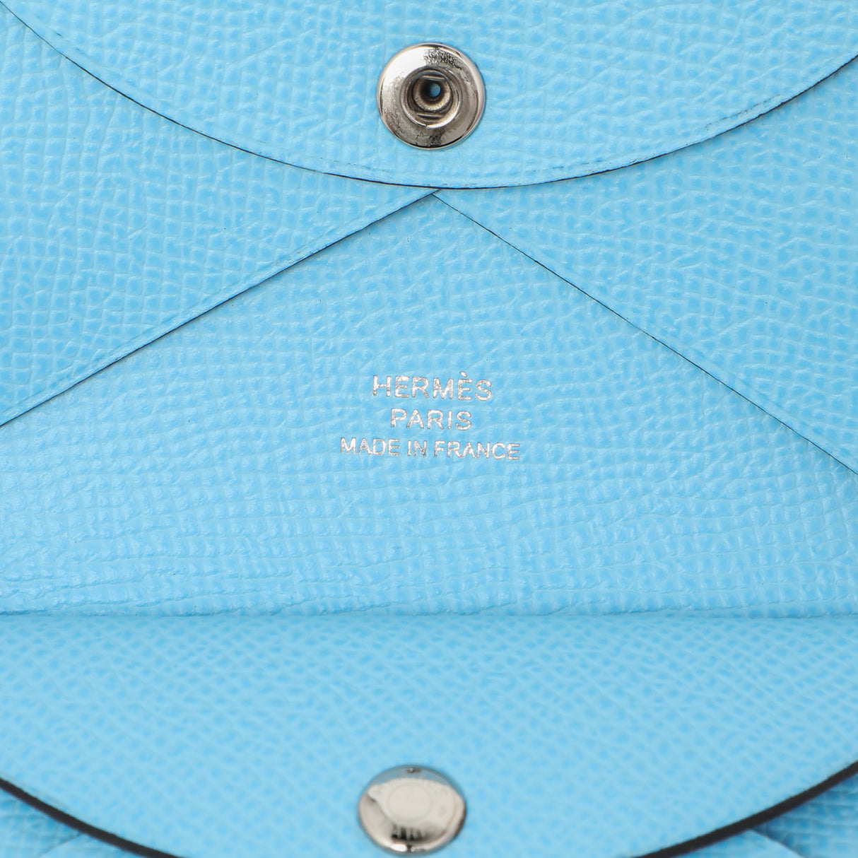 Hermes Celeste Epsom Calvi Duo Card Case Accessories Hermes