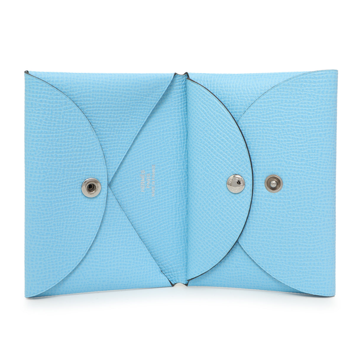 Hermes Celeste Epsom Calvi Duo Card Case Accessories Hermes