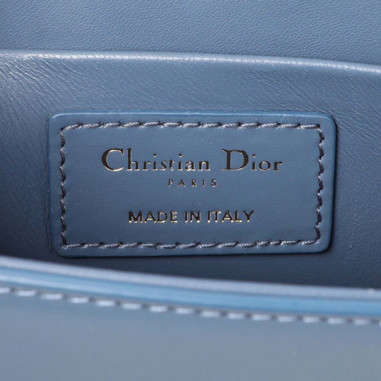Christian Dior Blue Smooth Calfskin Montaigne 30 Box Shoulder