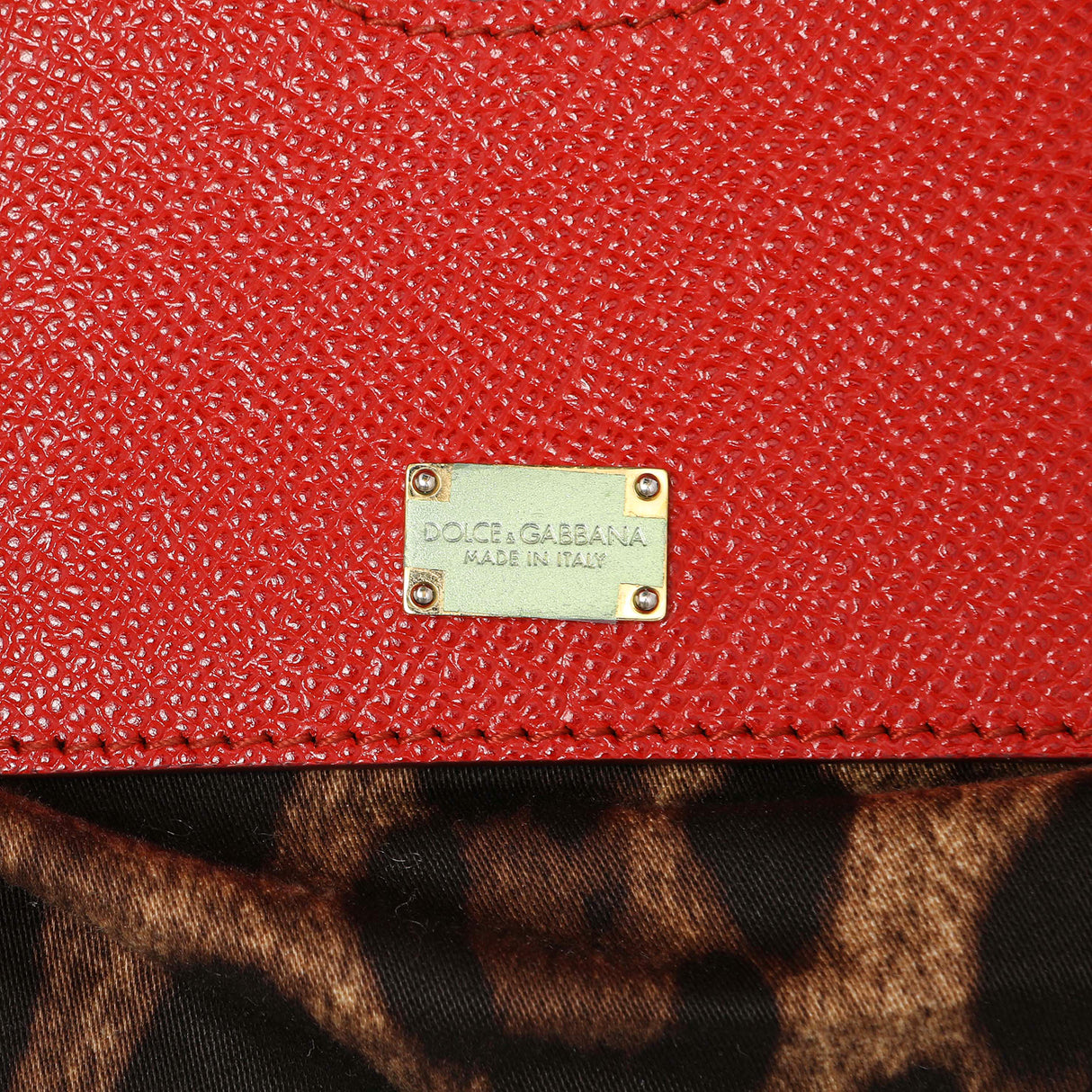 Dolce & Gabanna Red Calfskin Medium Miss Sicily Handbags Dolce & Gabbana