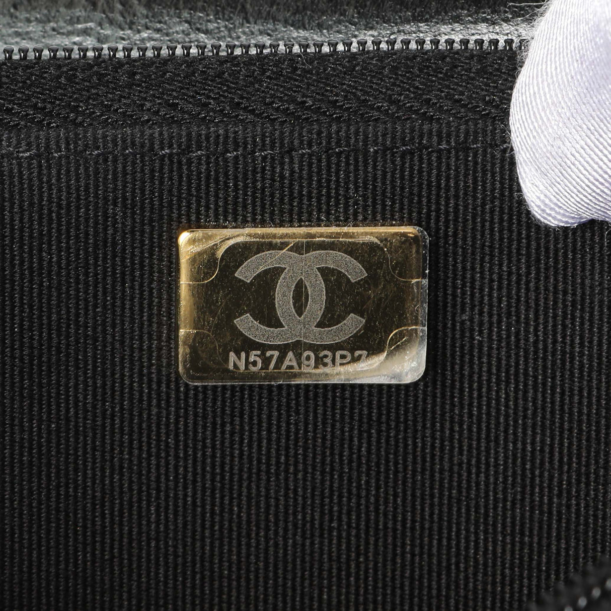 Chanel Black Quilted Crumpled Lambskin Pearl Top Handle Wallet on Chain WOC Handbags Chanel