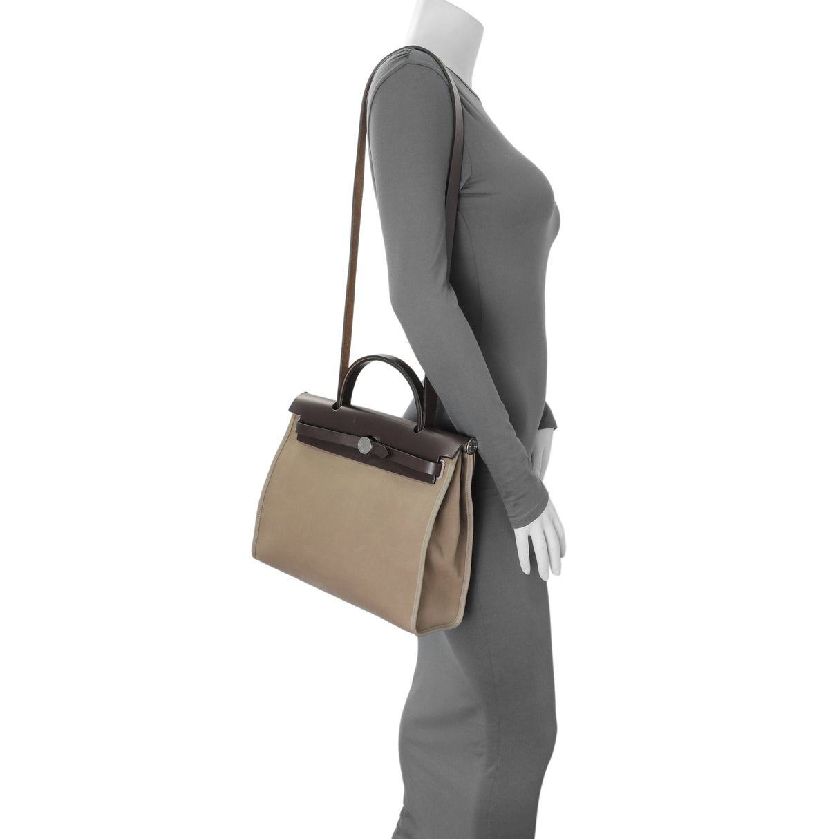 Hermes Etoupe/Ebene Herbag Zip 31 Handbags Hermes