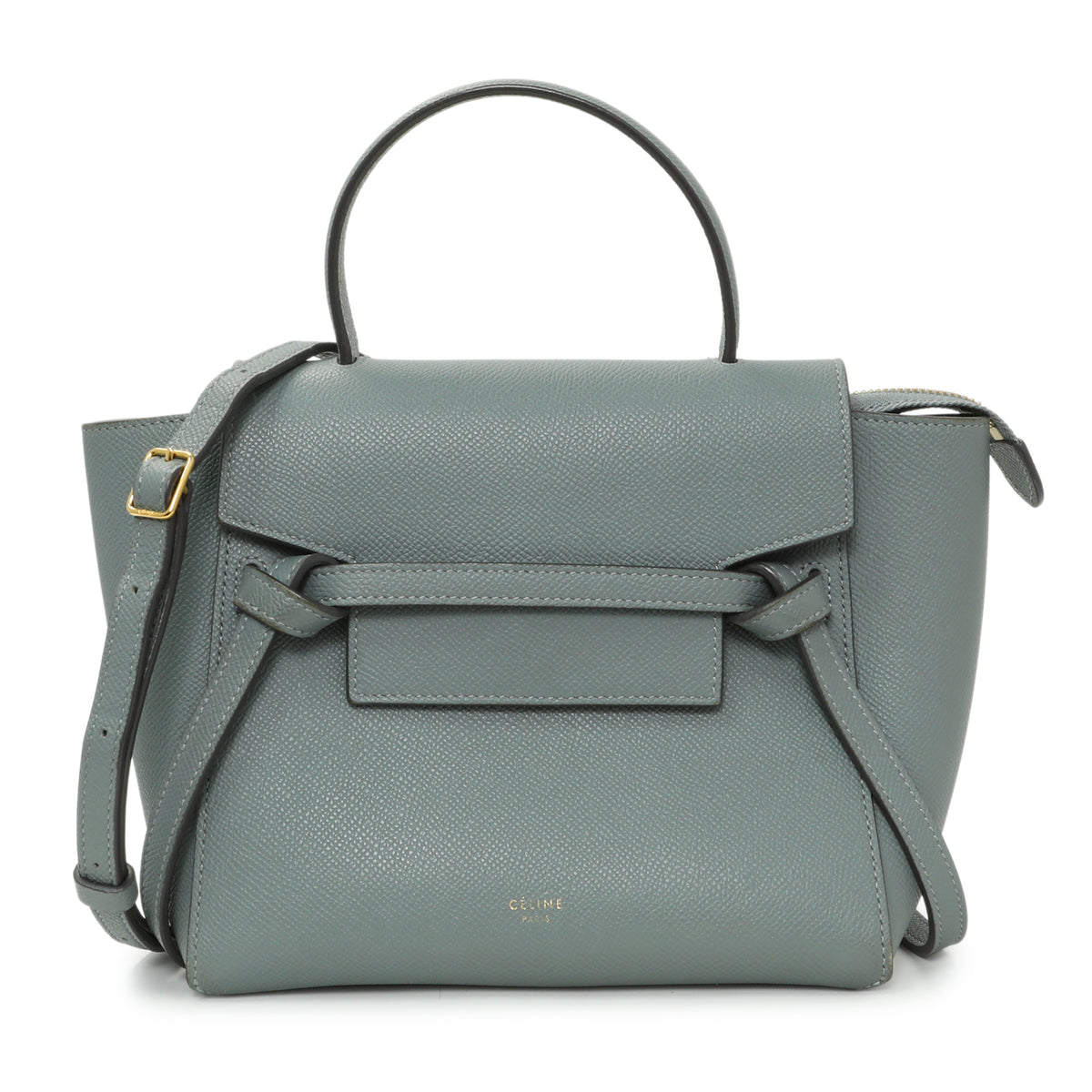 Celine Arctic Blue Grained Calfskin Nano Belt Bag Handbags Celine