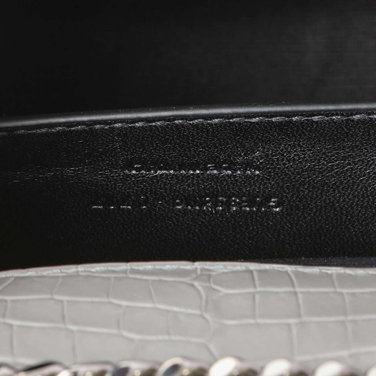 Saint Laurent Crocodile Embossed Calfskin Medium Monogram Kate Tassel Satchel Handbags Saint Laurent