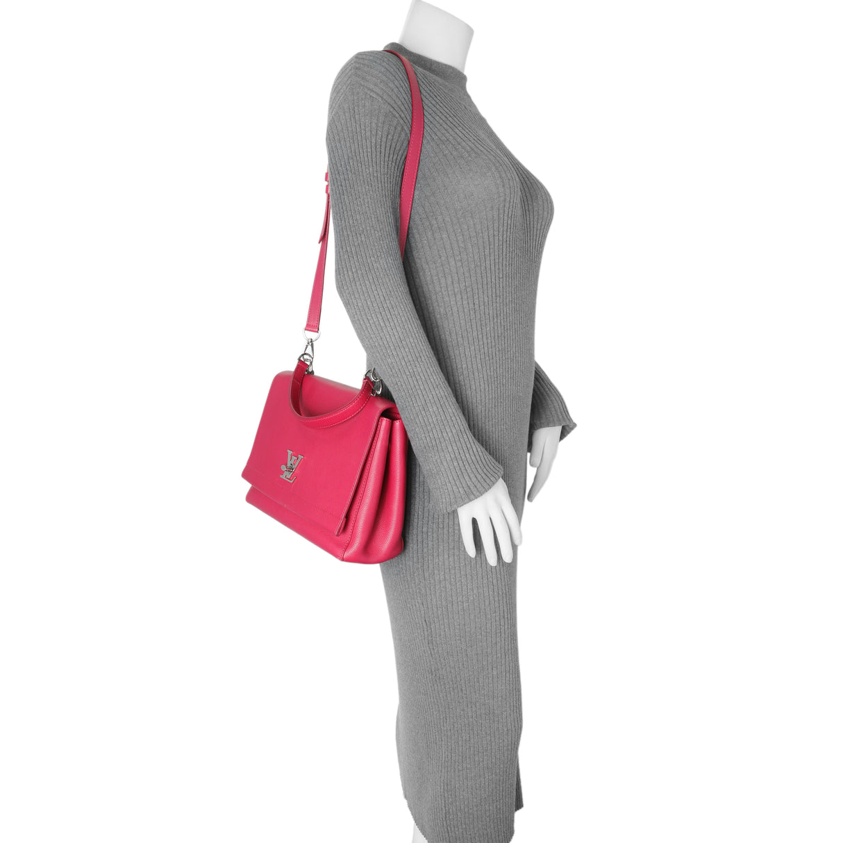 Louis Vuitton Dahlia Soft Calfskin Lockme II Top Handle Handbags Louis Vuitton