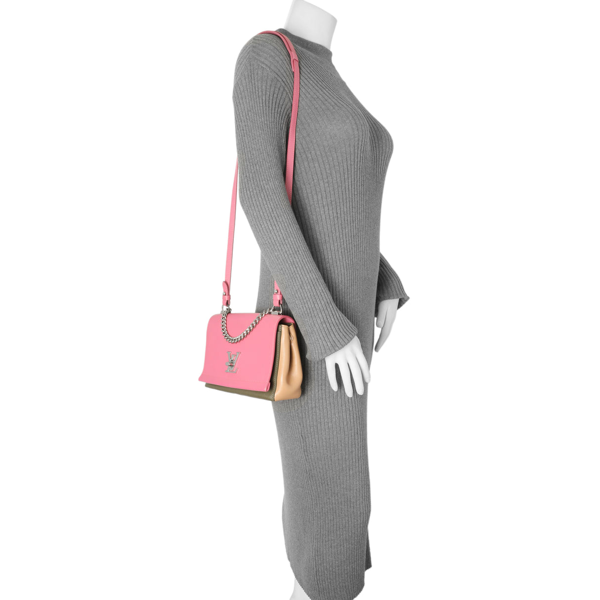 Louis Vuitton Soft Calfskin Lockme II Chain Bag BB Handbags Louis Vuitton