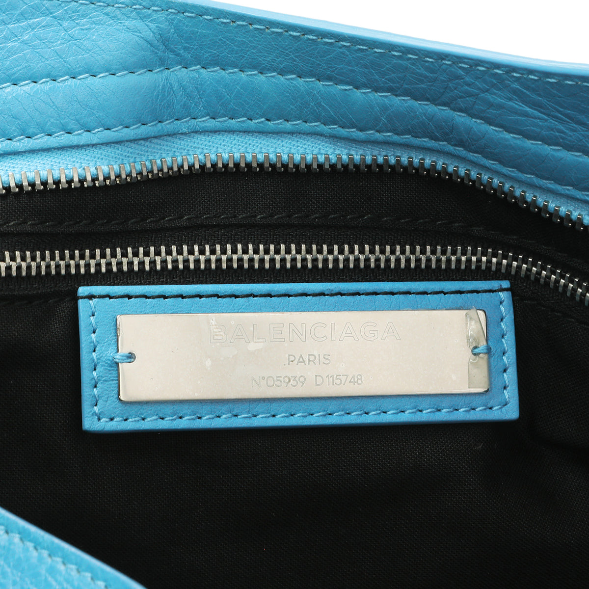 Balenciaga Bleu Azur Clair Agneau Classic Silver Hardware City Handbags Balenciaga