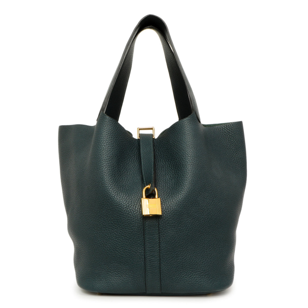 Hermes Vert Cypress Clemence Picotin Lock 26 Handbags Hermes