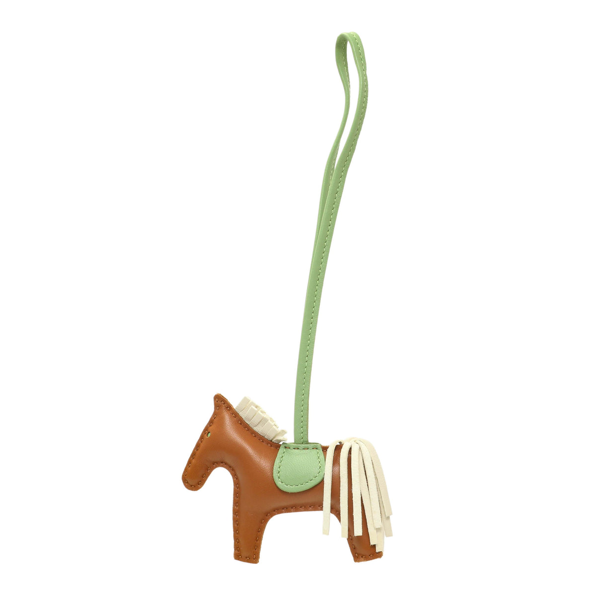 Hermes Gold Craie Vert Criquet Milo Lambskin GriGri Rodeo Horse Charm PM Accessories Hermes