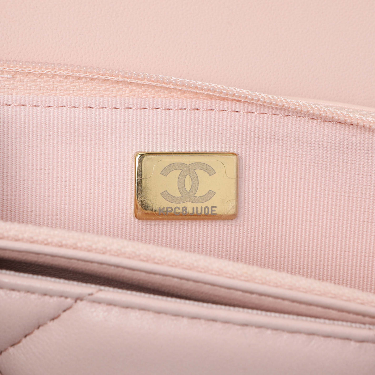Chanel Pink Quilted Lambskin Chanel 19 Wallet on Chain Handbags Chanel