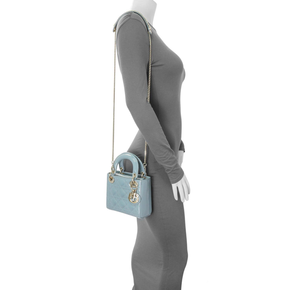 Christian Dior Cannage Patent Mini Lady Dior Handbags Christian Dior