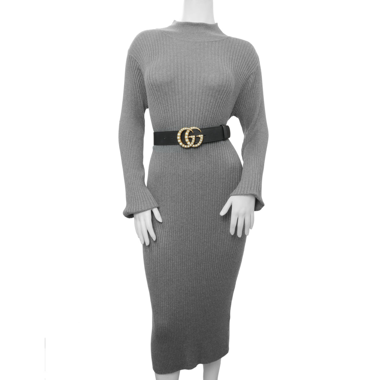 Gucci Black Moon Calfskin Pearl Double G 40mm Belt Accessories Gucci