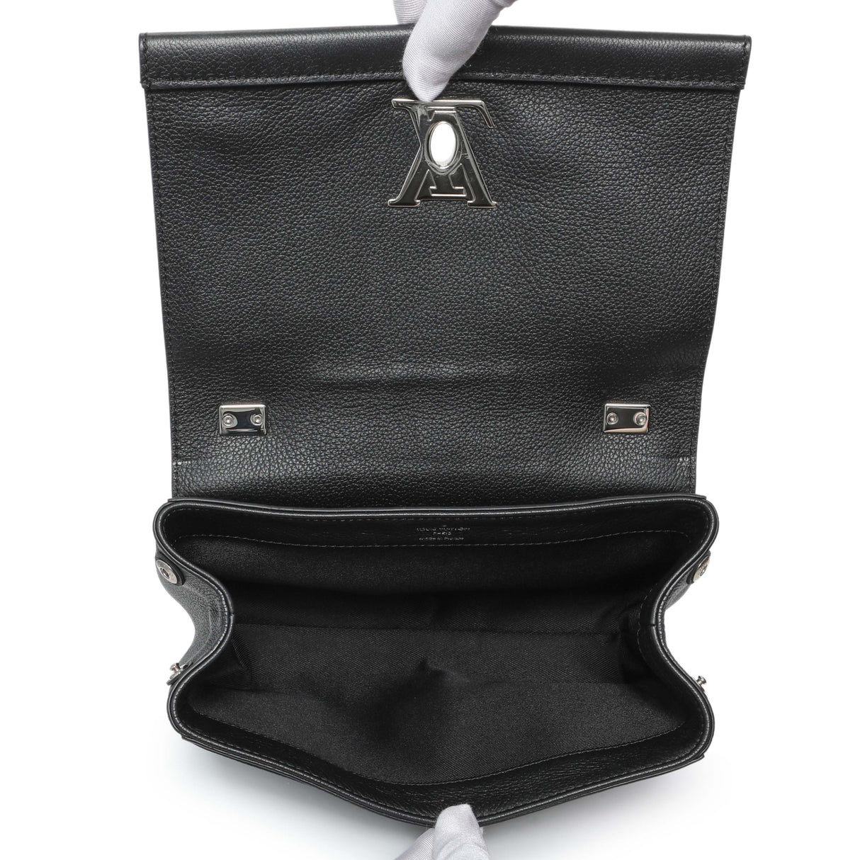 Louis Vuitton Black Soft Calfskin Lockme II Chain Bag BB Handbags Louis Vuitton