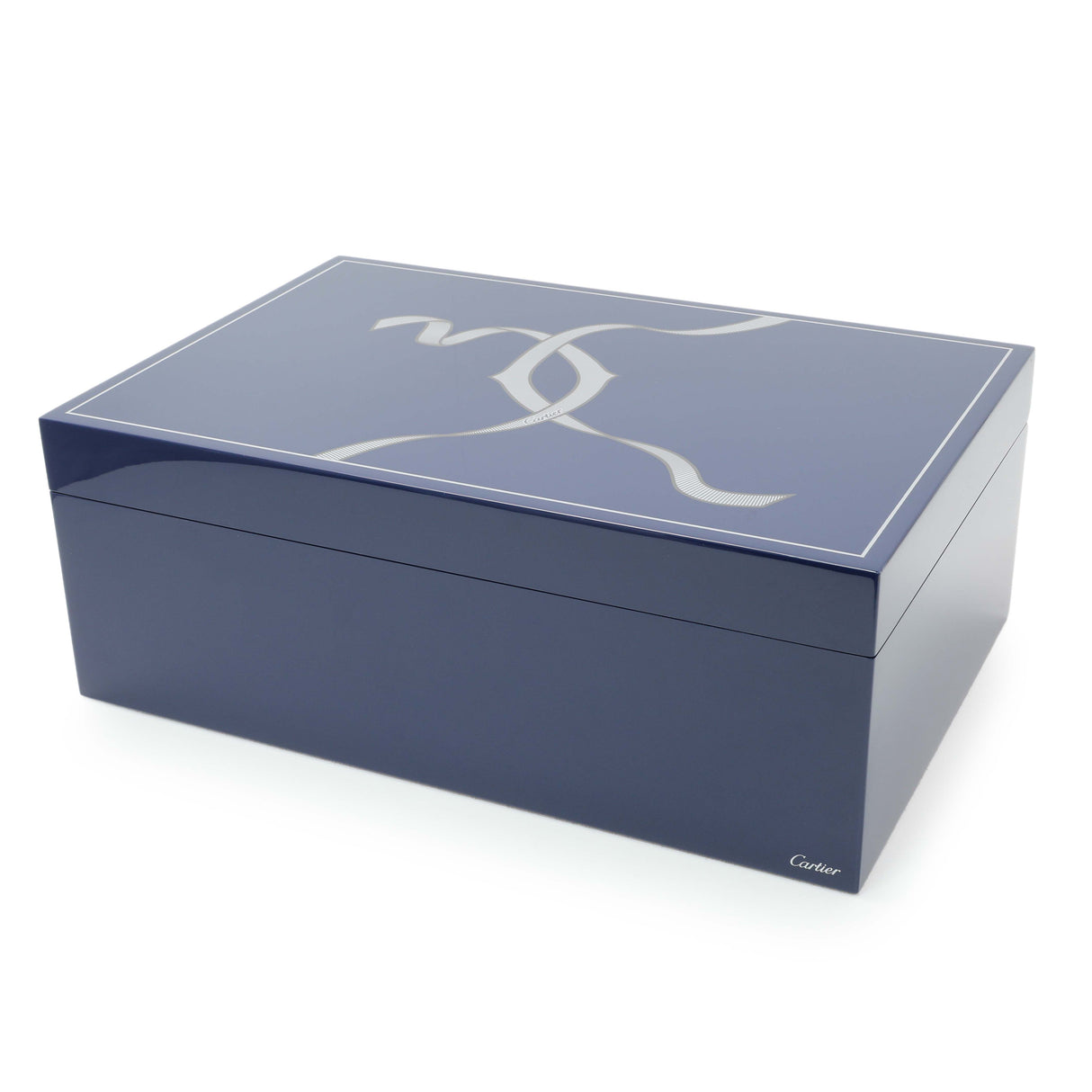 Cartier Blue Lacquered Three Watch and Cufflink Box Accessories Cartier
