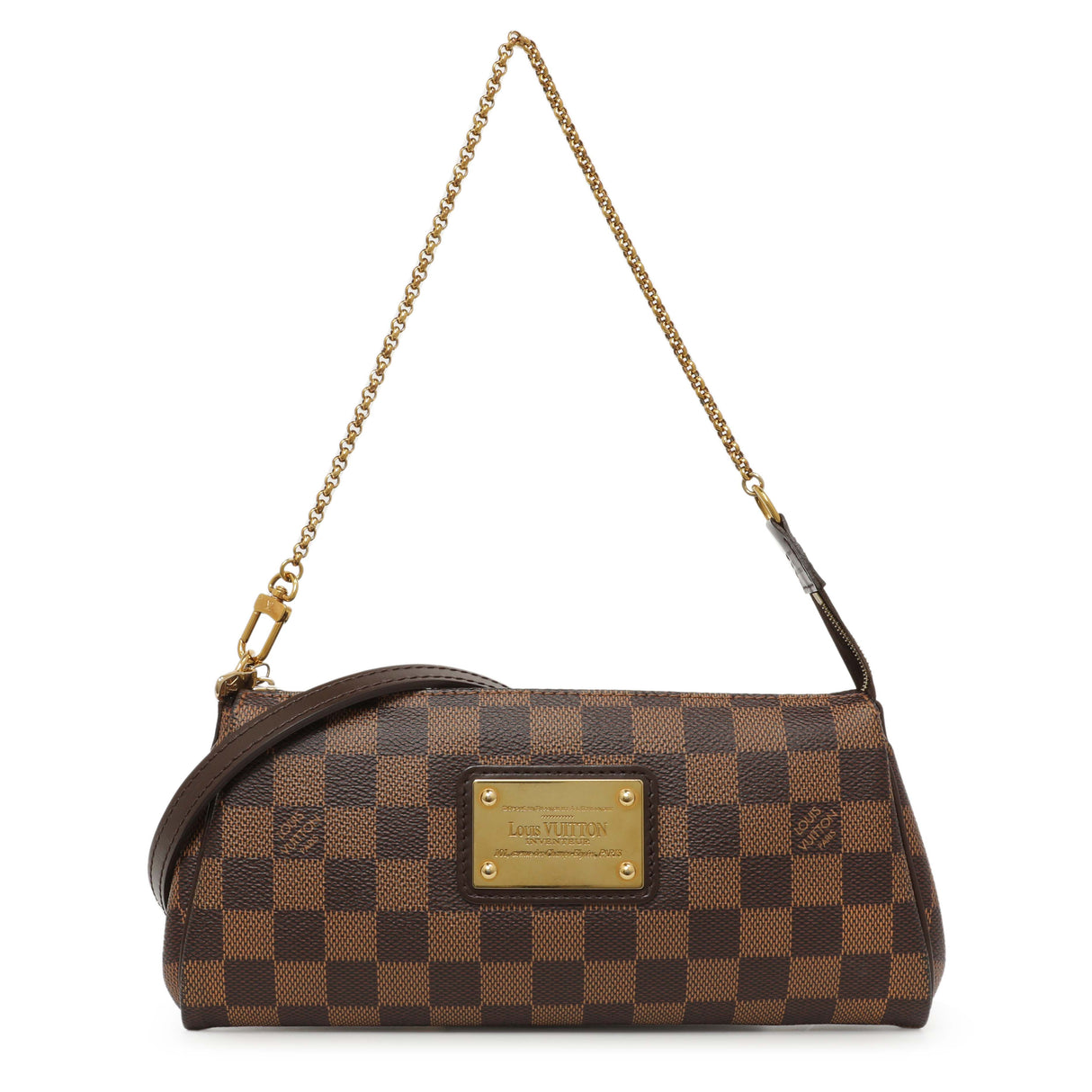 Louis Vuitton Damier Ebene Eva Clutch Handbags Louis Vuitton