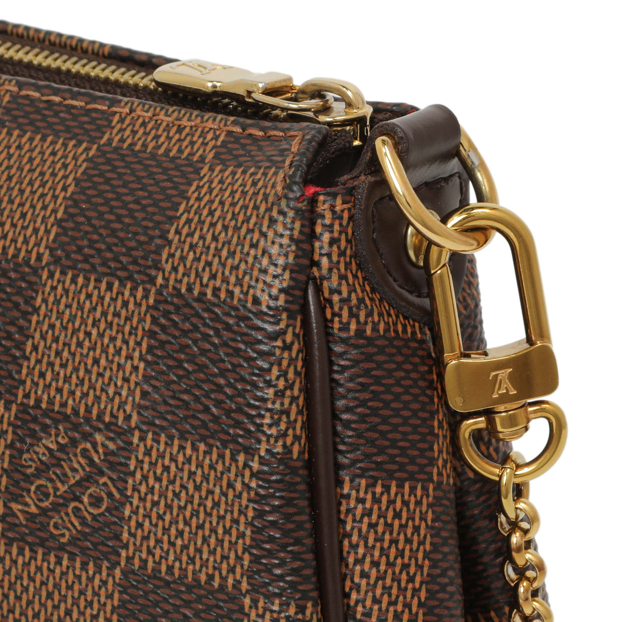 Louis Vuitton Damier Ebene Eva Clutch Handbags Louis Vuitton