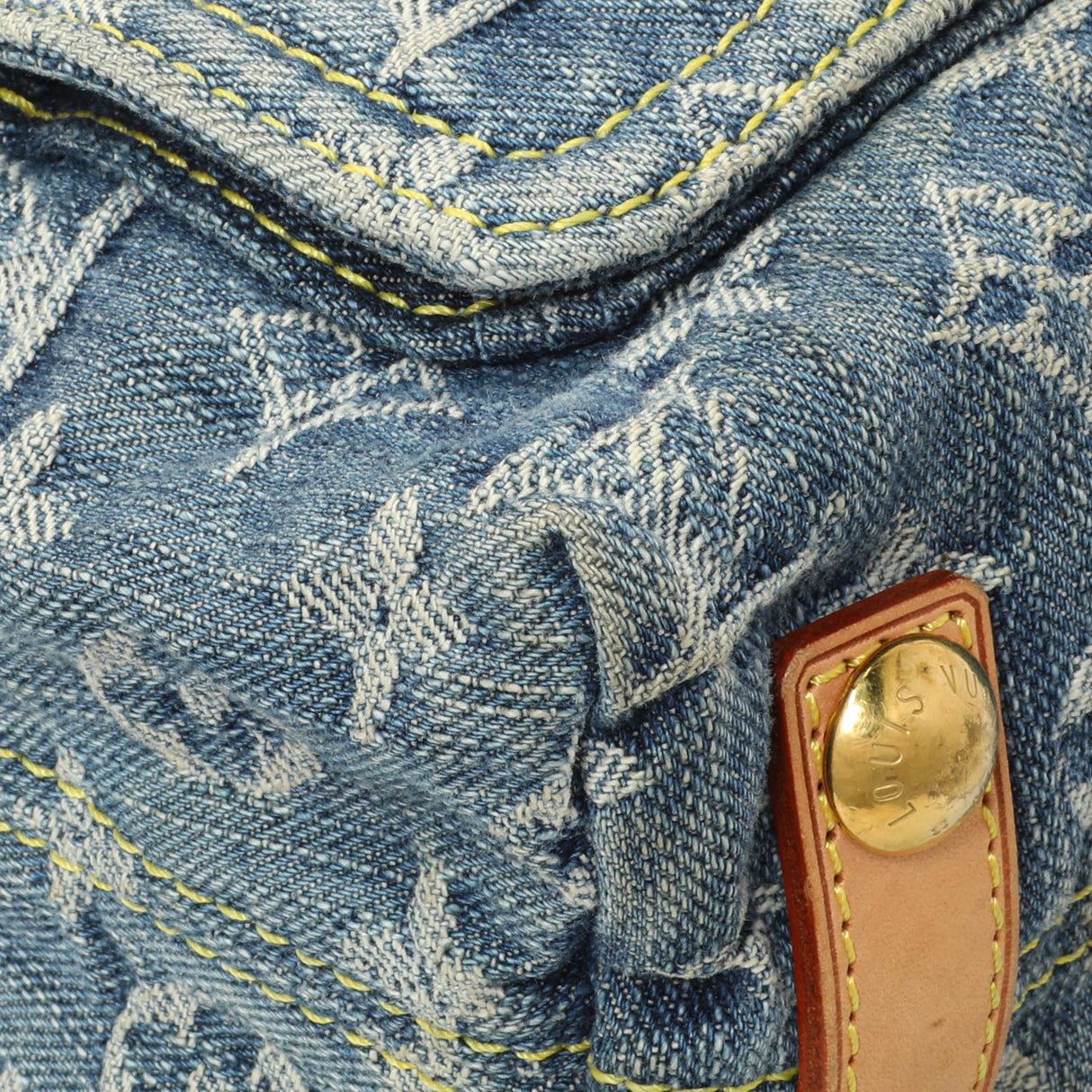 Louis Vuitton Blue Monogram Denim Baggy PM Handbags Louis Vuitton
