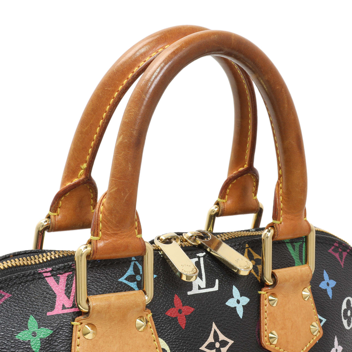 Louis Vuitton Black Monogram Multicolor Alma Handbags Louis Vuitton
