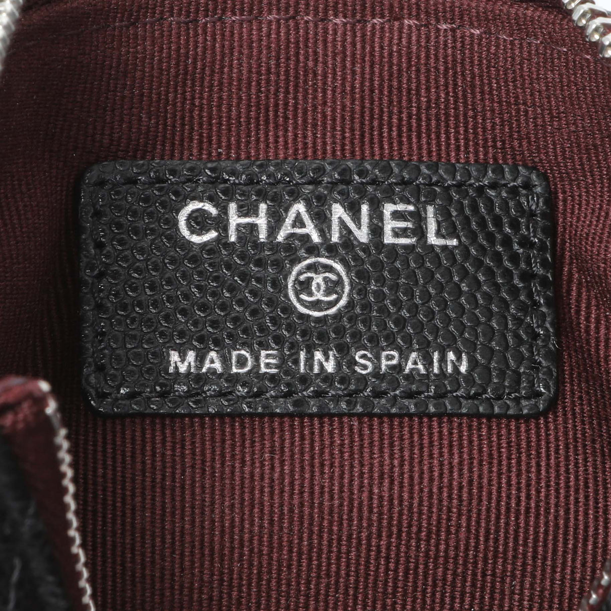 Chanel Black Quilted Caviar Small Zipped Pouch Accessories Chanel