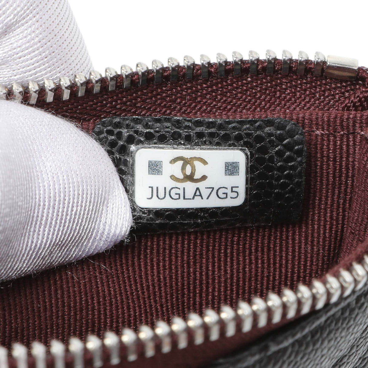 Chanel Black Quilted Caviar Small Zipped Pouch Accessories Chanel