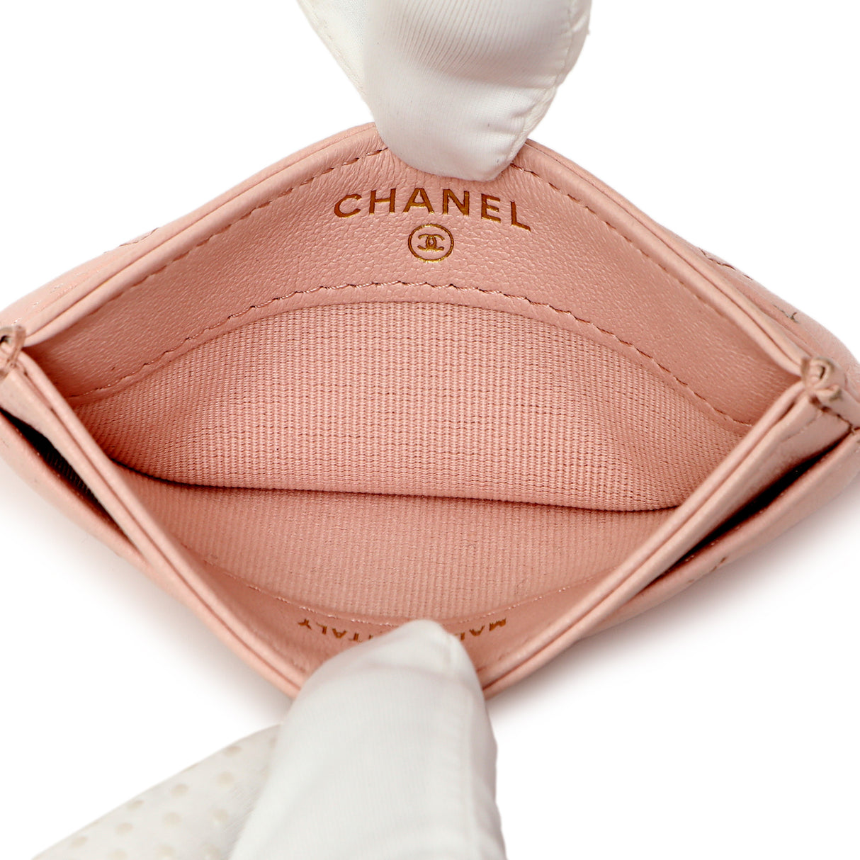 Chanel Pink Quilted Lambskin Card Holder Accessories Chanel