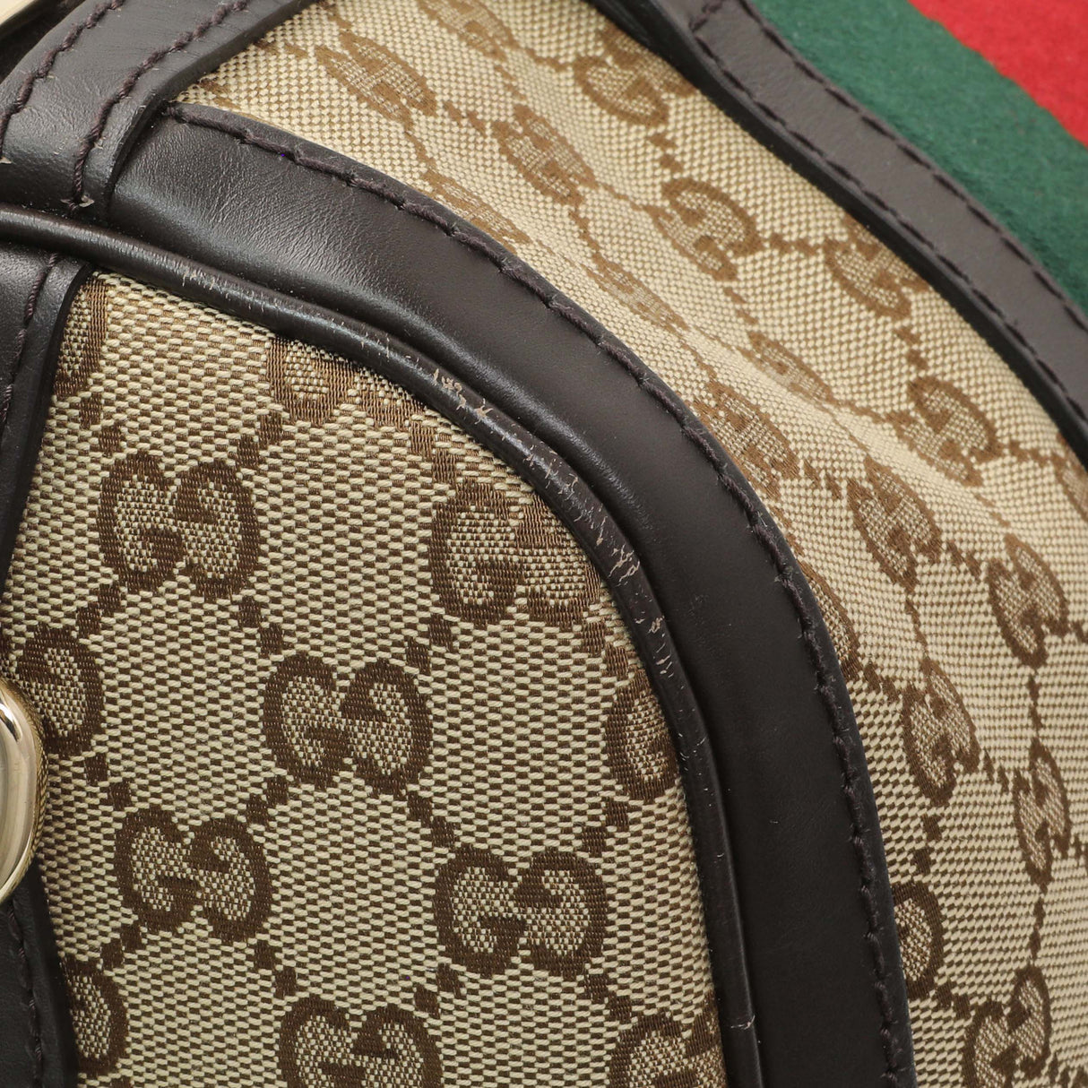 Gucci Monogram Vintage Web Original GG Medium Boston Bag Handbags Gucci