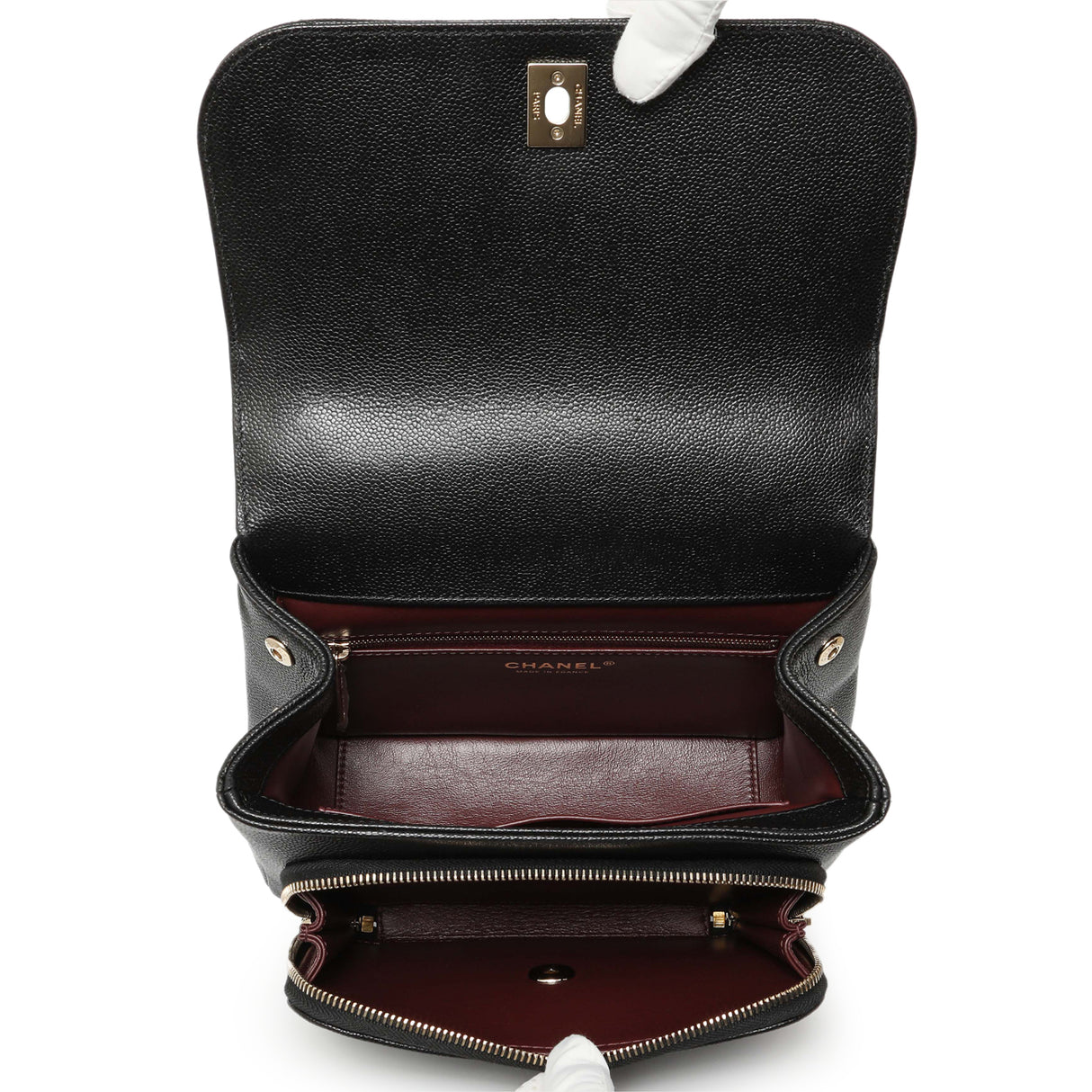 Chanel Black Caviar Medium Business Affinity Flap Handbags Chanel