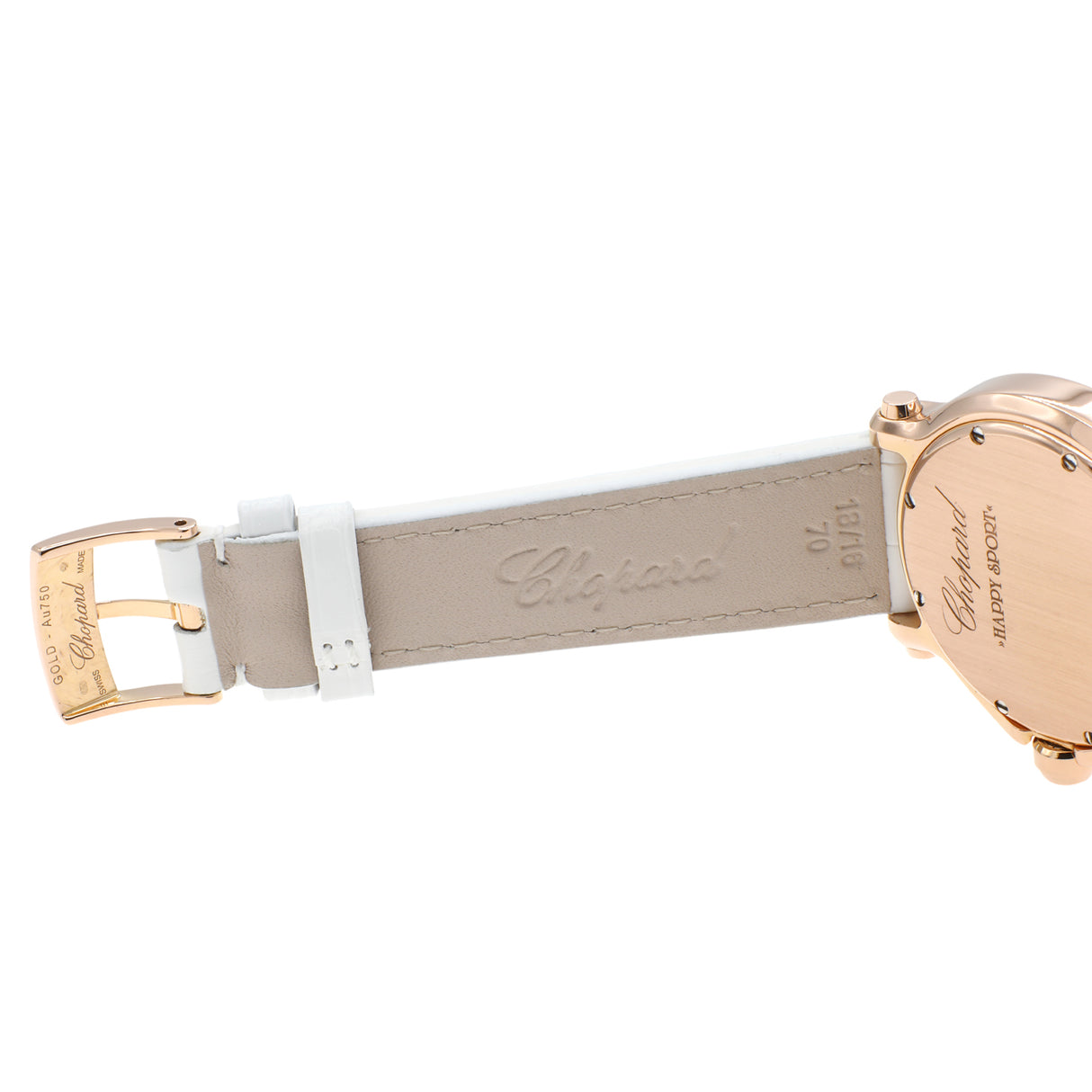 Chopard 18K Rose Gold Diamond Happy Sport 4183 Watches Chopard