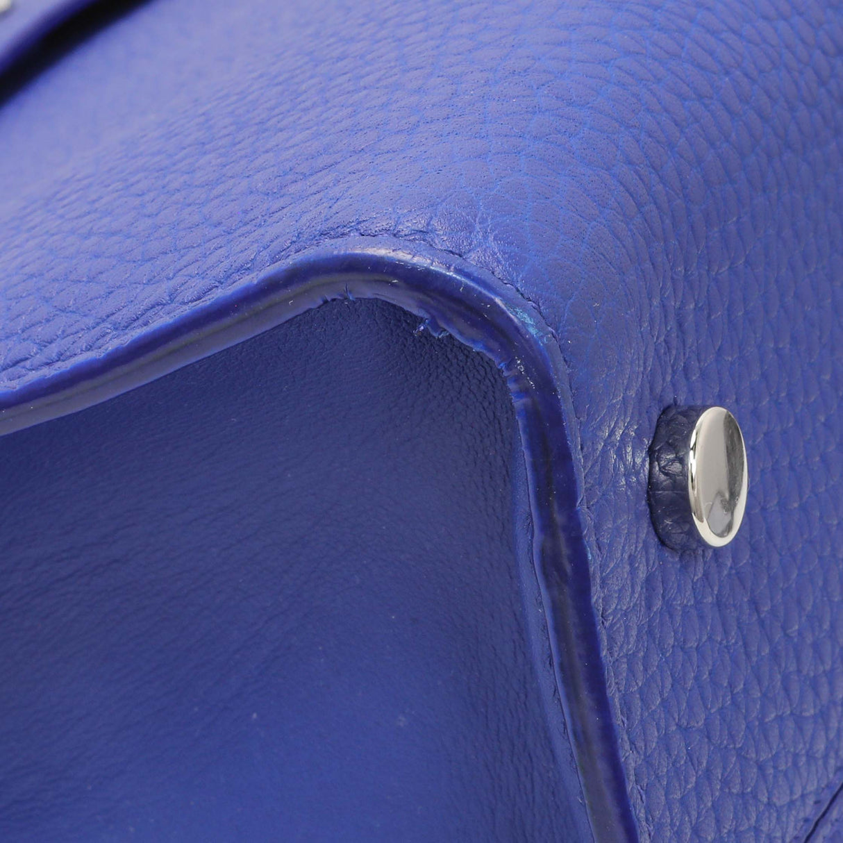 Christian Dior Blue Bullcalf Medium Diorever Flap Handbags Christian Dior