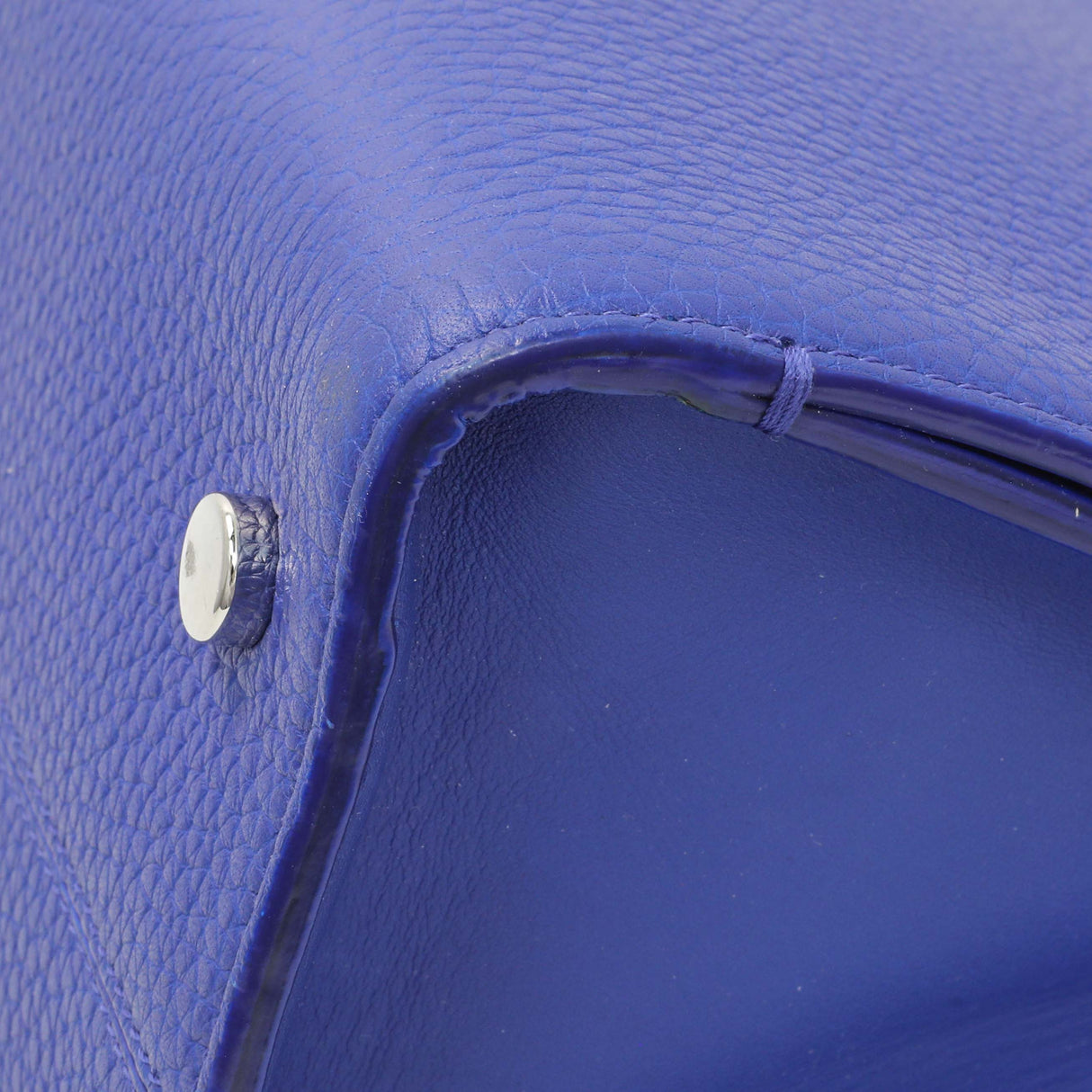 Christian Dior Blue Bullcalf Medium Diorever Flap Handbags Christian Dior