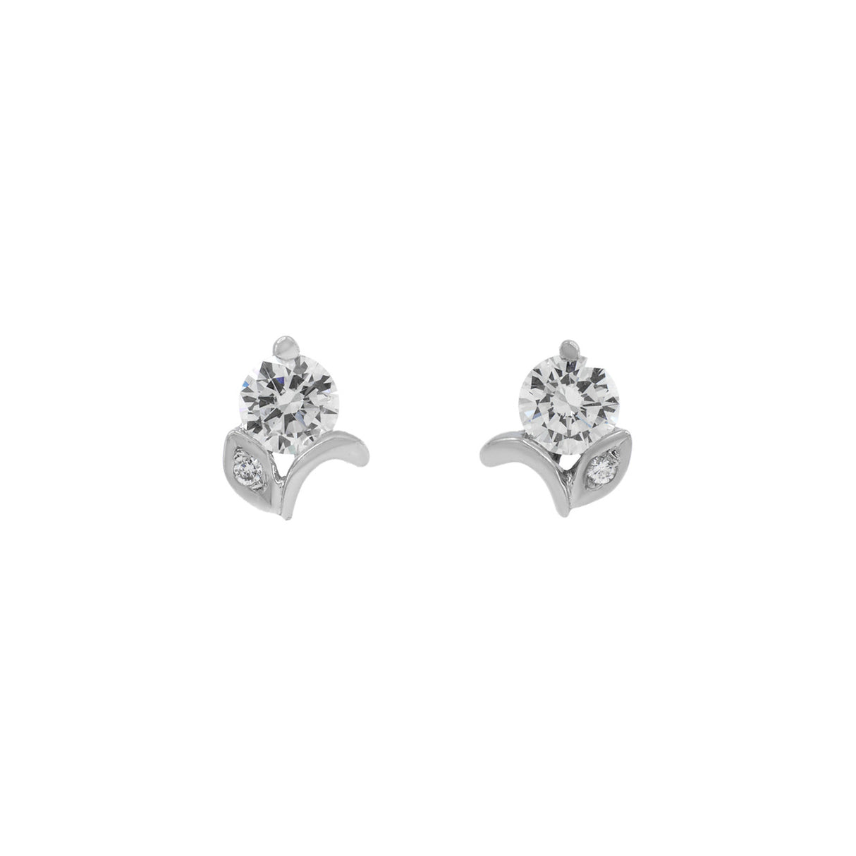 18K White Gold 0.47 Carat Diamond Earrings Modaselle