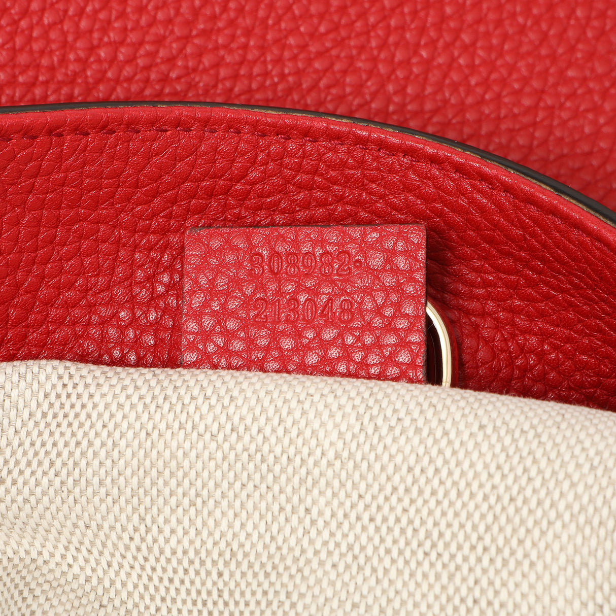 Gucci Red Pebbled Calfskin Medium Soho Chain Shoulder Bag Handbags Gucci