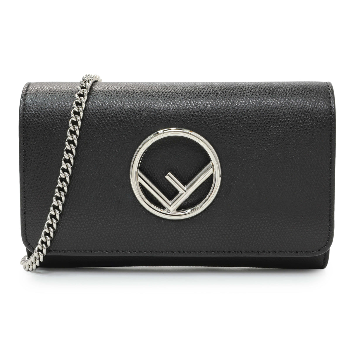 Fendi Black Calfskin F is Fendi Kan I Wallet On Chain Handbags Fendi
