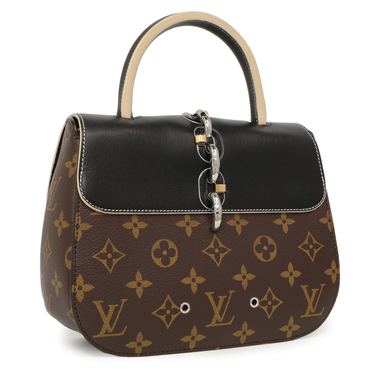 Louis Vuitton Black Calfskin Monogram Chain It PM Handbags Louis Vuitton